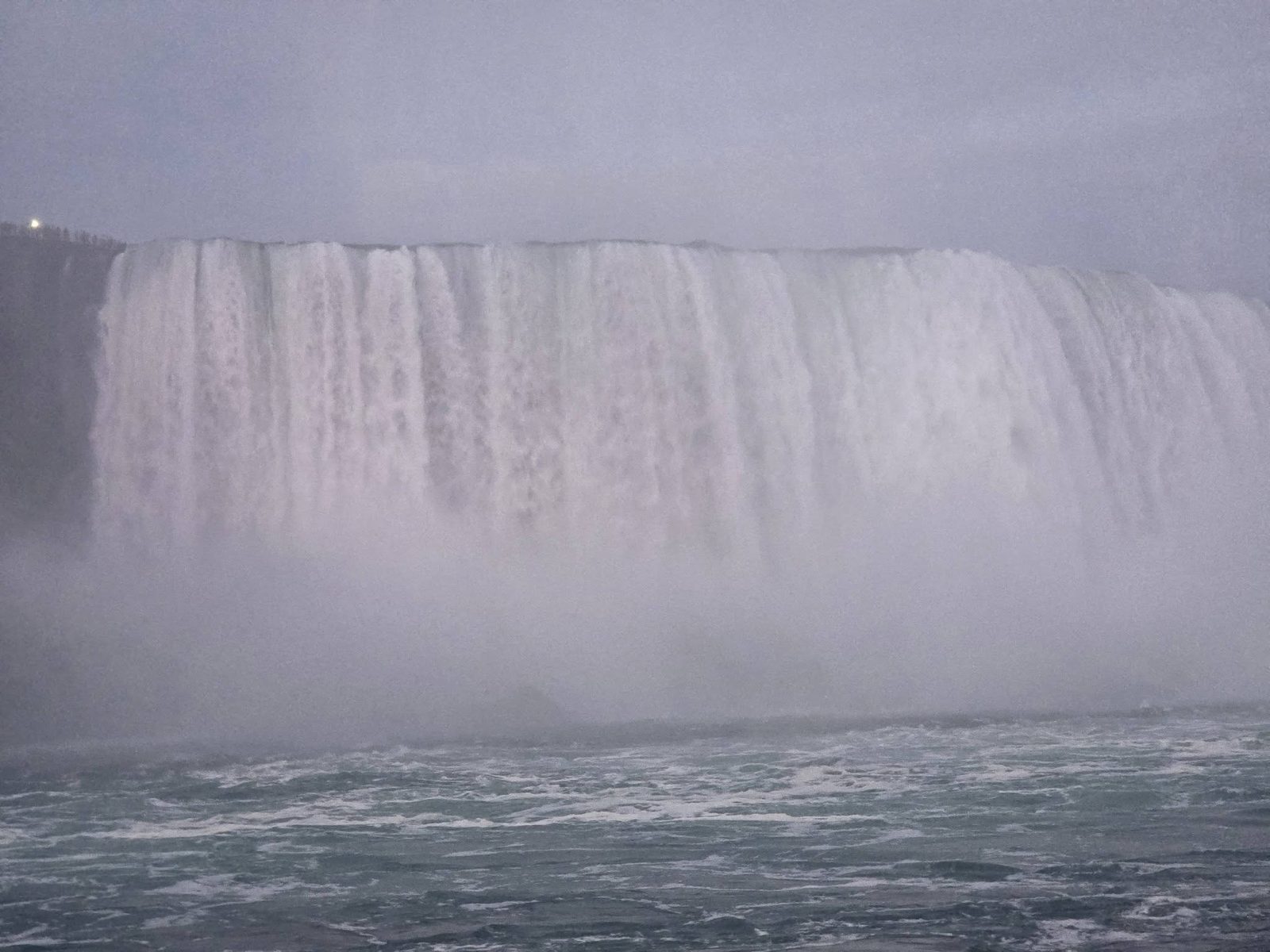 Hydro falls up close