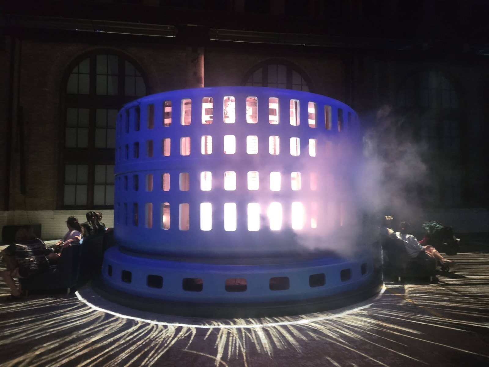 Hydro power station light show