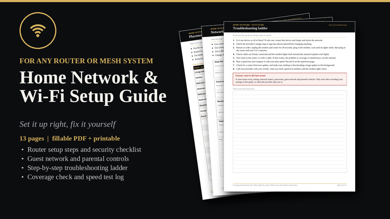 Home Network & Wi-Fi Setup Guide cover