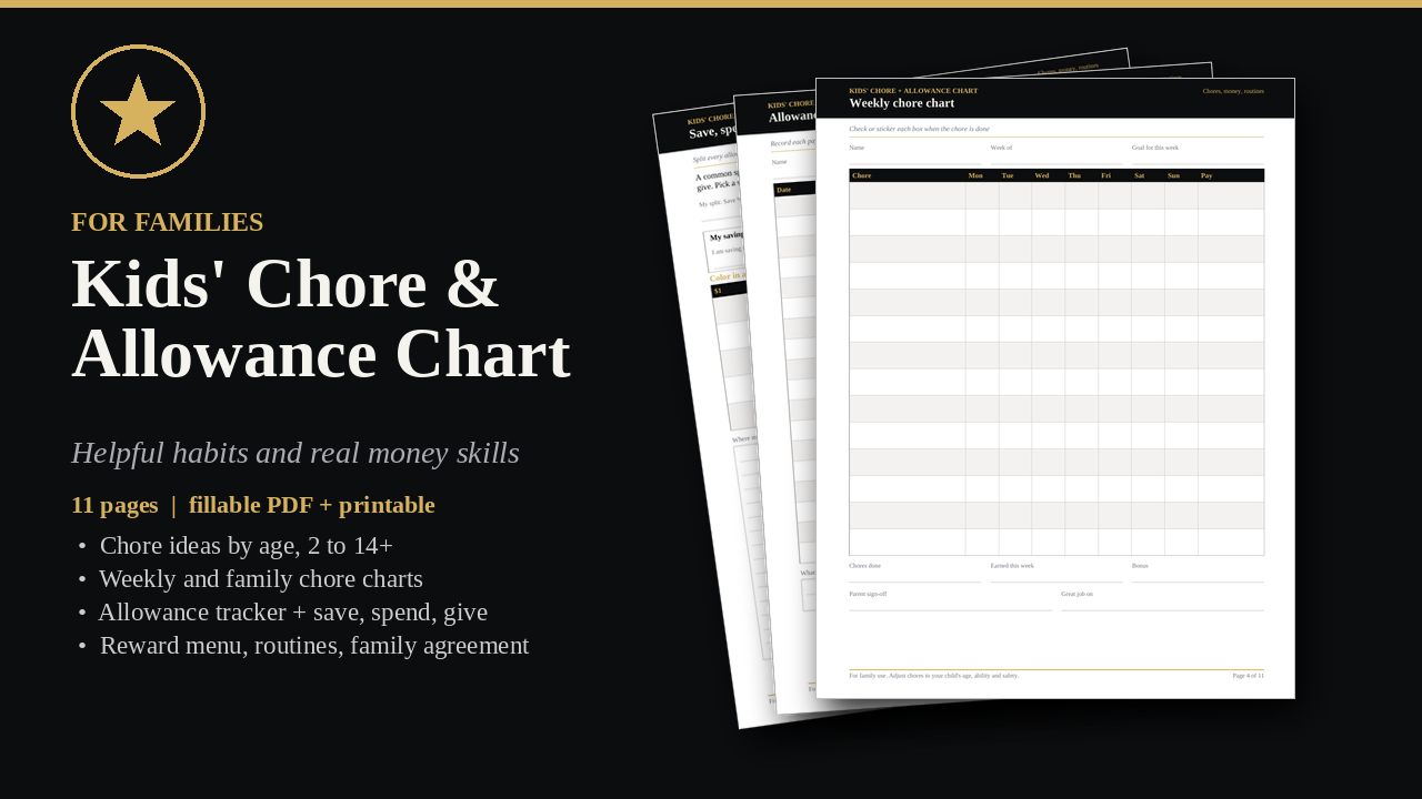 Kids' Chore & Allowance Chart cover