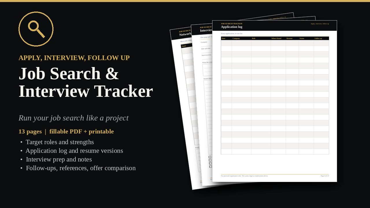 Job Search & Interview Tracker cover