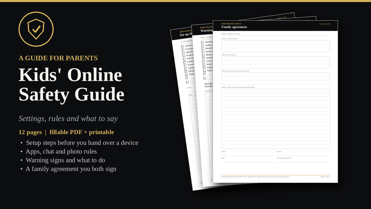Kids' Online Safety Guide for Parents cover