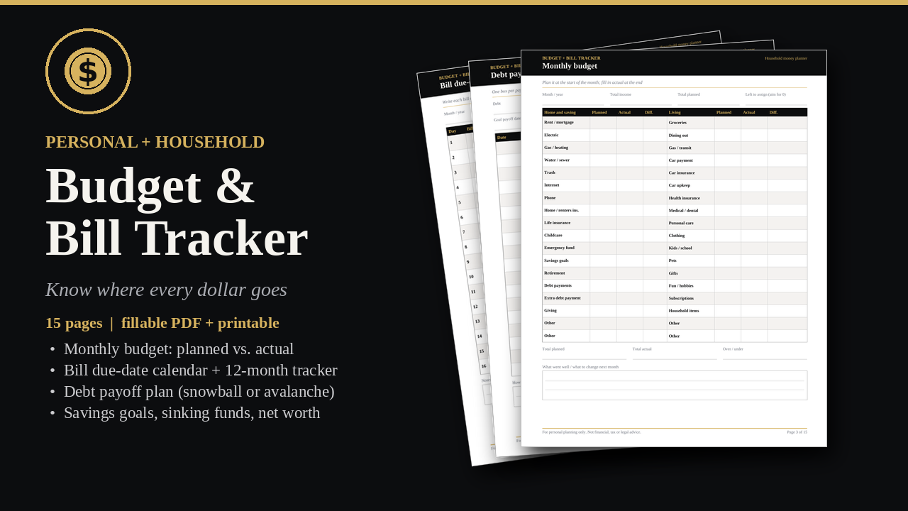 Budget & Bill Tracker cover