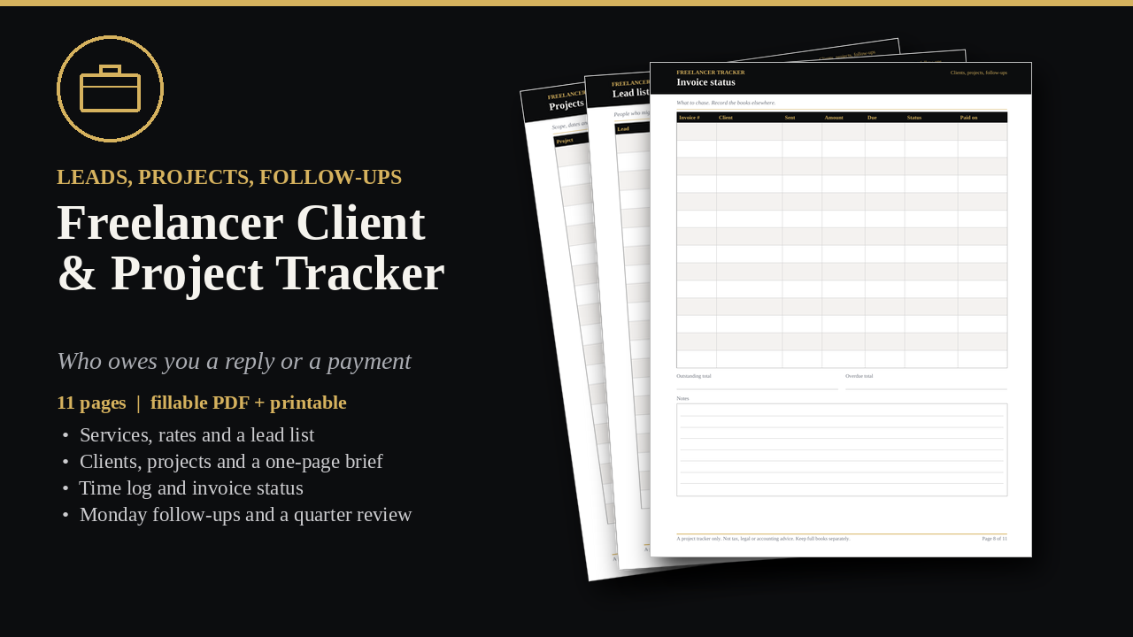 Freelancer Client & Project Tracker cover