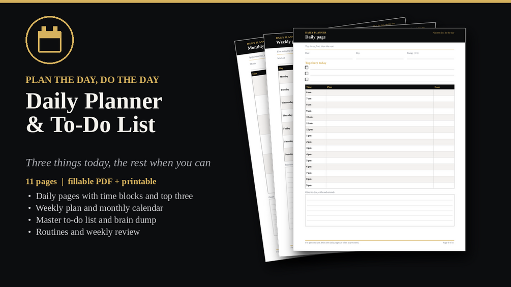Daily Planner & To-Do List cover